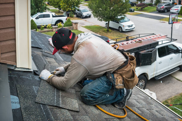 Professional Roofing technician working in Peapack, NJ